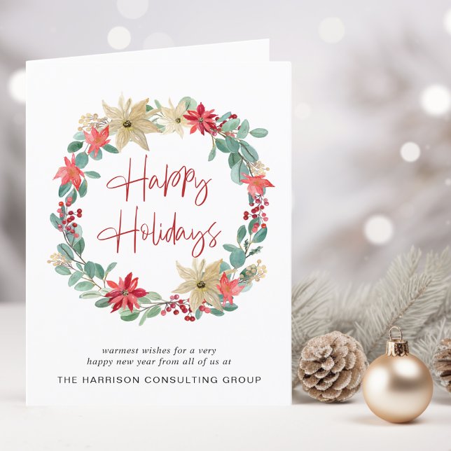 Corona de Logo Empresarial Navidad Corporativa (Spread the joy of the season and strengthen business relationships with our elegant holiday card)