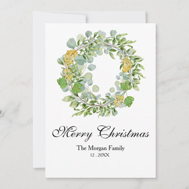 Corona de Navidad Acuarela (Anverso)