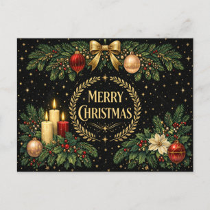 Corona de Navidad Art Déco de lujo en oro