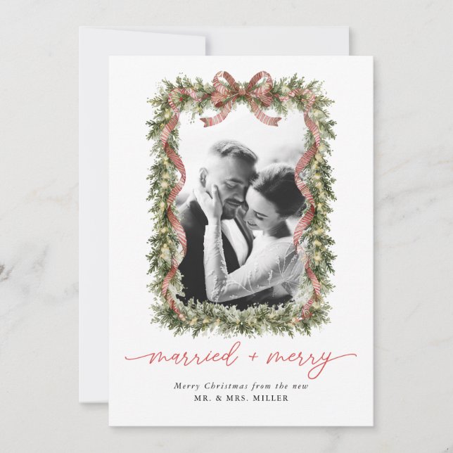 Corona de Navidad Casados y Felices (Anverso)