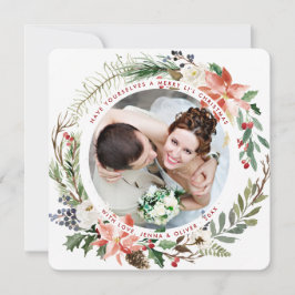 Corona de Navidad Casados y Feliz Navidad