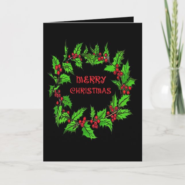 Corona de Navidad con bayas (Anverso)