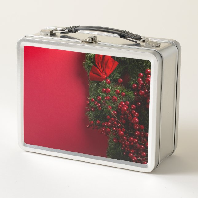 corona de Navidad con bayas rojas (Anverso)