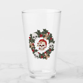 Corona de Navidad con esqueleto en un