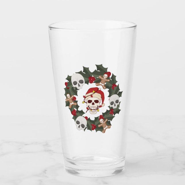 Corona de Navidad con esqueleto en un  (Anverso)