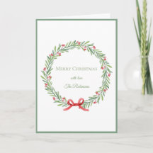 Corona de Navidad con Letra Elegante Feliz Navidad