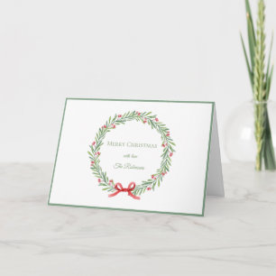Corona de Navidad con Letra Elegante Feliz Navidad