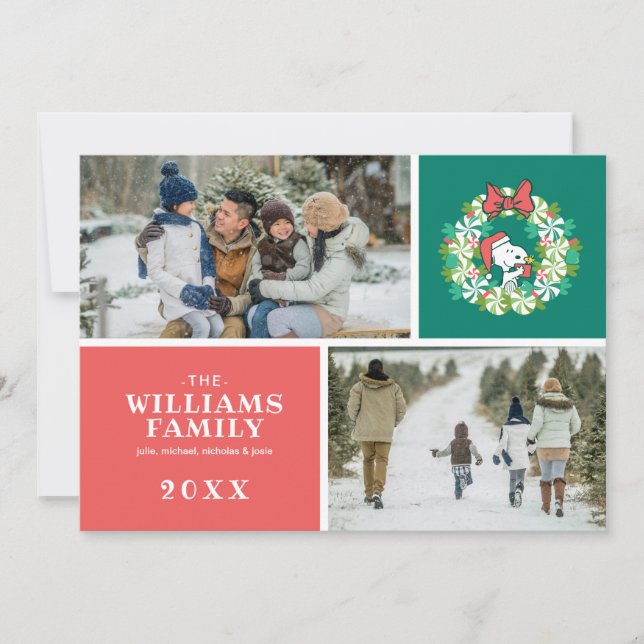 Corona de Navidad con menta Feliz Navidad (Anverso)