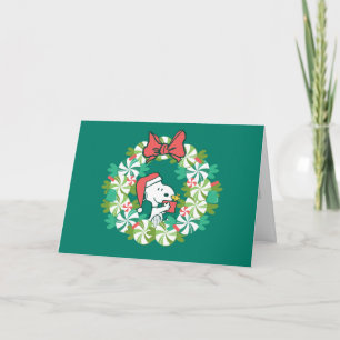 Corona de Navidad con menta Feliz Navidad