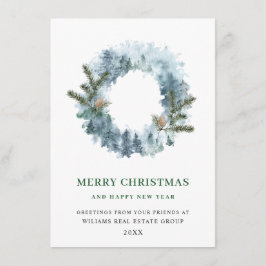 Corona de Navidad de Acebo Festivo Saludo Corporat