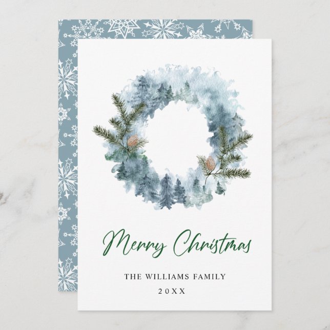 Corona de Navidad de Bayas Festivas de Acebo Salud (Anverso / Reverso)