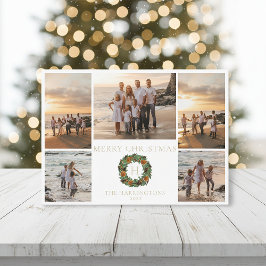 Corona de Navidad de iniciales de monograma de nar