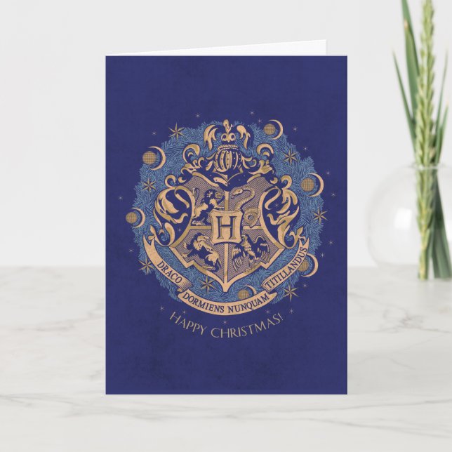 Corona de Navidad de la Cresta de HOGWARTS™ Azul (Anverso)