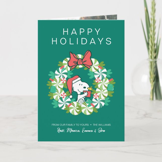 Corona de Navidad de Menta Feliz Navidad (Anverso)
