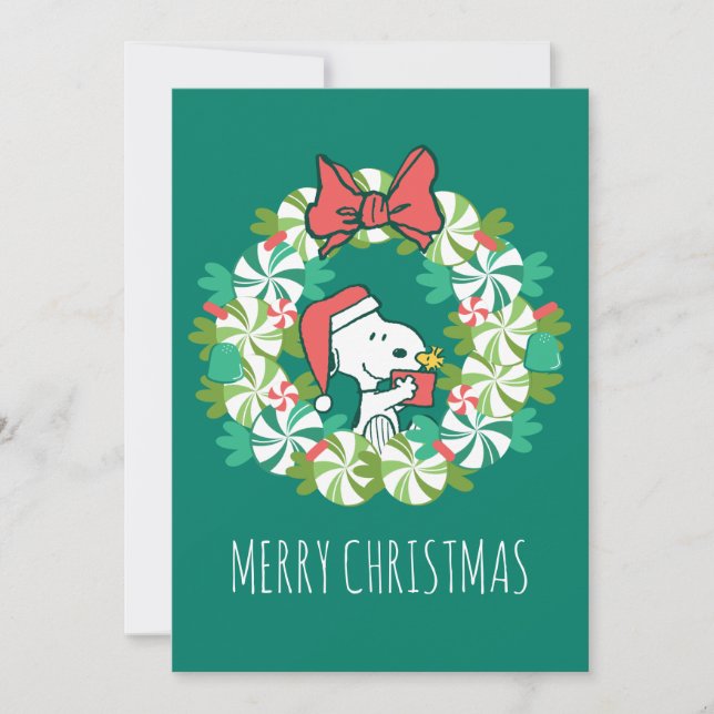 Corona de Navidad de Menta Feliz Navidad (Anverso)