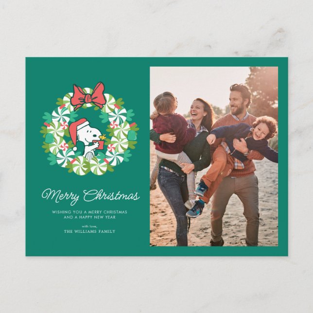 Corona de Navidad de menta Feliz Navidad (Anverso)