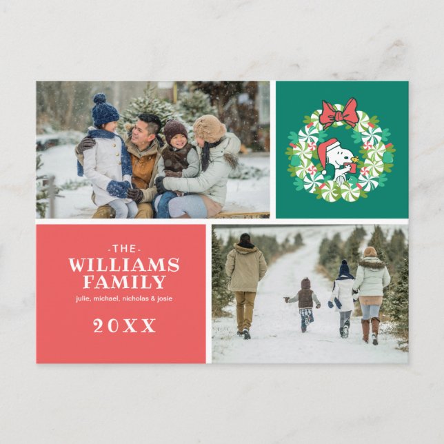 Corona de Navidad de menta Feliz Navidad (Anverso)