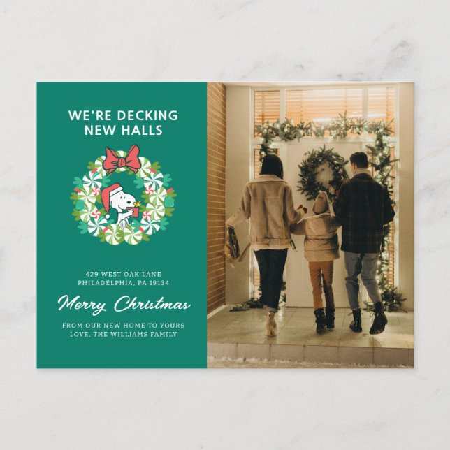 Corona de Navidad de menta Feliz Navidad (Anverso)