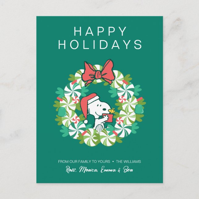 Corona de Navidad de Menta Feliz Navidad (Anverso)