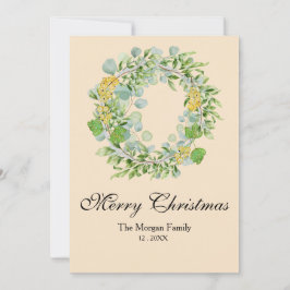 Corona de Navidad en Acuarela