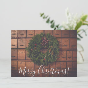 Corona de Navidad en cajas de madera