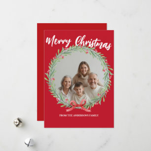 Corona de Navidad Foto Personalizada Familia N