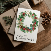 Corona de Navidad minimalista vintage