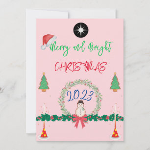 Corona de Navidad moderna alegre y brillante 2023