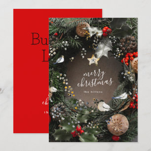 Corona de Navidad moderna para puerta corporativa
