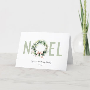 Corona de Navidad Noel Empresarial Logo Corporativ
