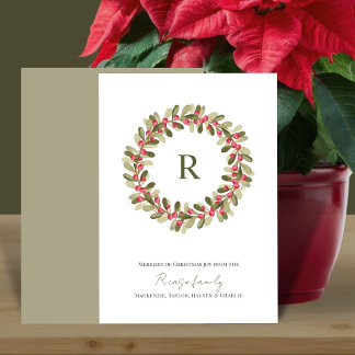 Corona de Navidad Personalizada con Monograma
