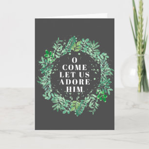 Corona de Navidad religiosa verde y gris