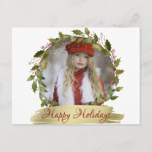 Corona de Navidad Roja Personalizada con Acebo   F