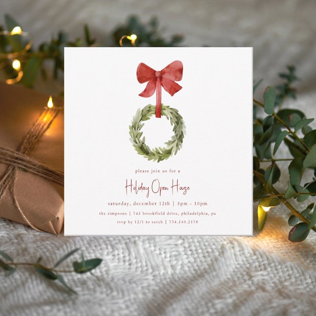 Corona de Navidad Scandi con Lazo Rojo para Casa A (Subido por el creador)