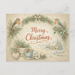 Corona de Navidad Vintage Robin 