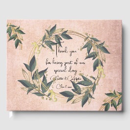 Corona de olivo para boda Libro de invitados perso