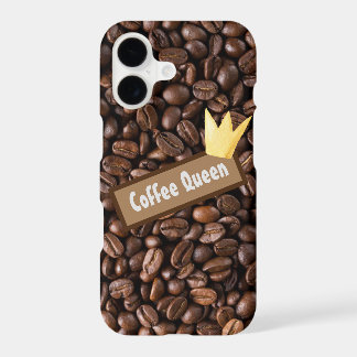 Corona de oro de tipografía reina de café