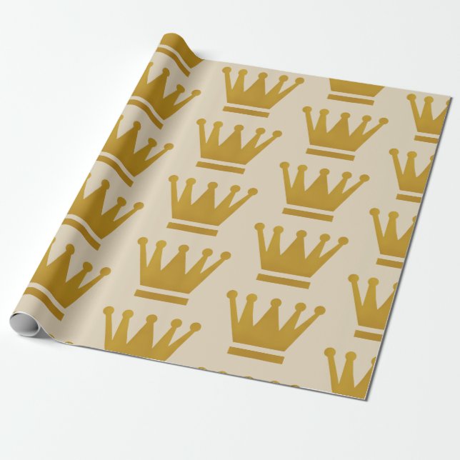 Corona de oro del papel de embalaje (Desenrollado)