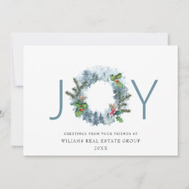 Corona de paisaje alegre Navidad bosque saludo