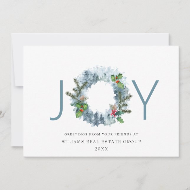 Corona de paisaje alegre Saludo de Navidad Foresta (Anverso)