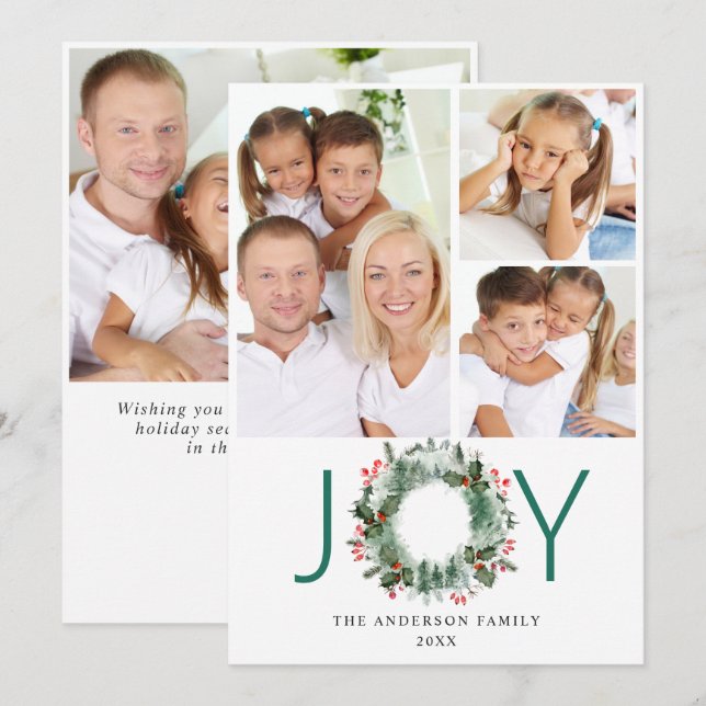 Corona de paisaje Bayas de Acebo Pino FOTO Tarjeta (Anverso / Reverso)