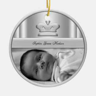 Corona de Princesa Plata Ornamento de Foto de Bebé