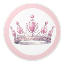 Corona de Princesa Rosa Tirador Cerámico Femenino
