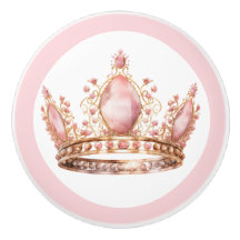 Corona de Princesa Rosa Tirador Cerámico Femenino