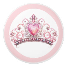 Corona de Princesa Rosa Tirador Cerámico Femenino