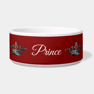 Corona del Príncipe Rojo Plato para Mascotas