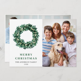 Corona festiva de acebo Navidad 3 FOTO Tarjeta de