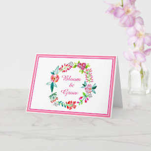 corona floral personalizada tarjeta
