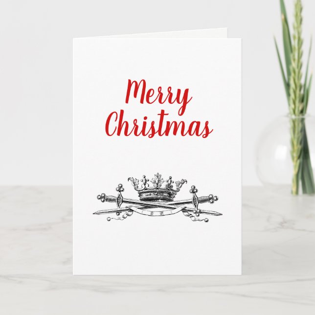 Corona Heráldica Espadas Cruzadas Sable Navidad Xm (Anverso)
