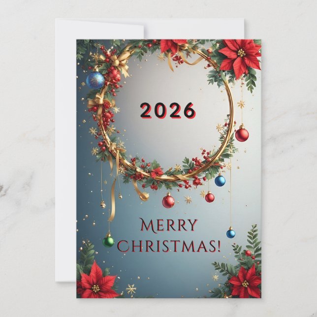 Corona navideña festiva (Anverso)